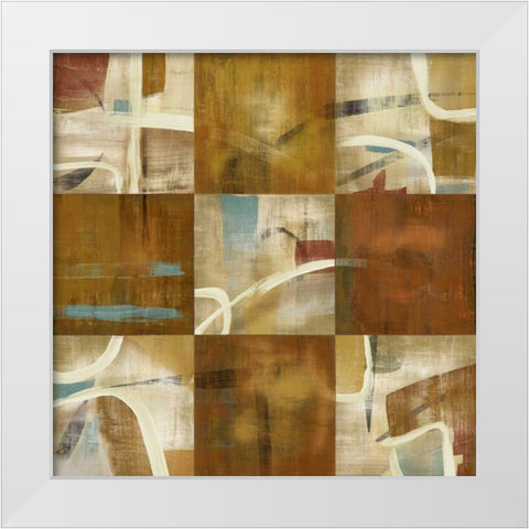 Abstraction White Modern Wood Framed Art Print by PI Studio