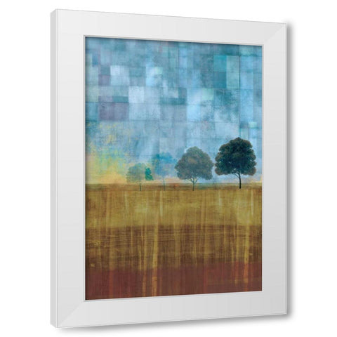 Earth and Sky White Modern Wood Framed Art Print by PI Studio