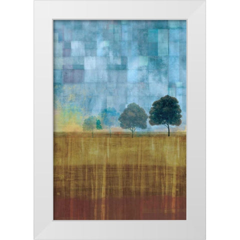 Earth and Sky White Modern Wood Framed Art Print by PI Studio