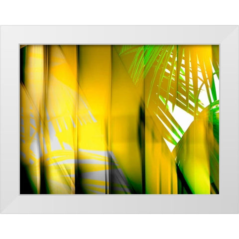 Yellow Shades White Modern Wood Framed Art Print by PI Studio