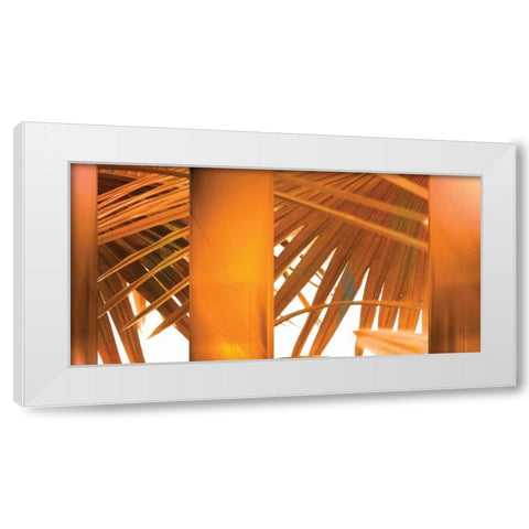 Tangerine White Modern Wood Framed Art Print by PI Studio