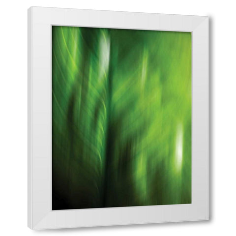 Organic V White Modern Wood Framed Art Print by PI Studio