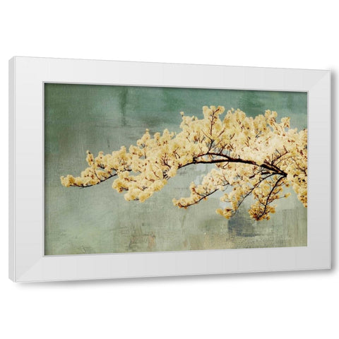 Snowfall White Modern Wood Framed Art Print by PI Studio