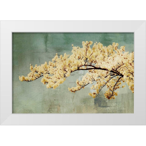 Snowfall White Modern Wood Framed Art Print by PI Studio