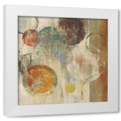 Bubbles White Modern Wood Framed Art Print by PI Studio