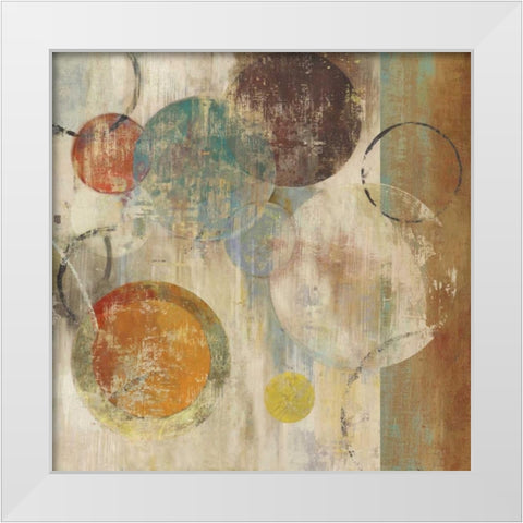 Bubbles White Modern Wood Framed Art Print by PI Studio