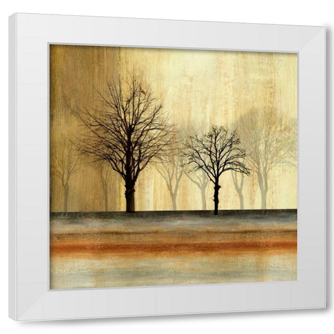 Escape White Modern Wood Framed Art Print by PI Studio