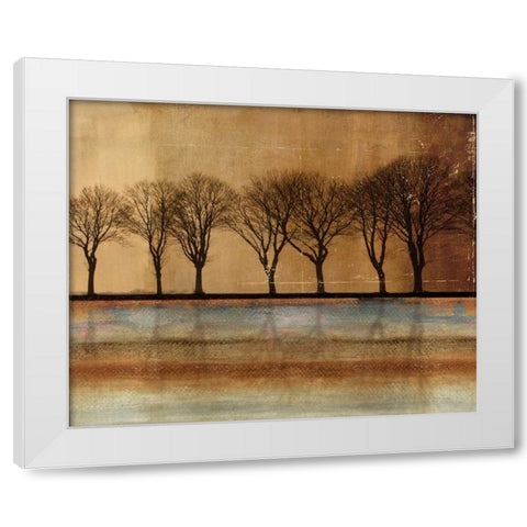 In a Row White Modern Wood Framed Art Print by PI Studio