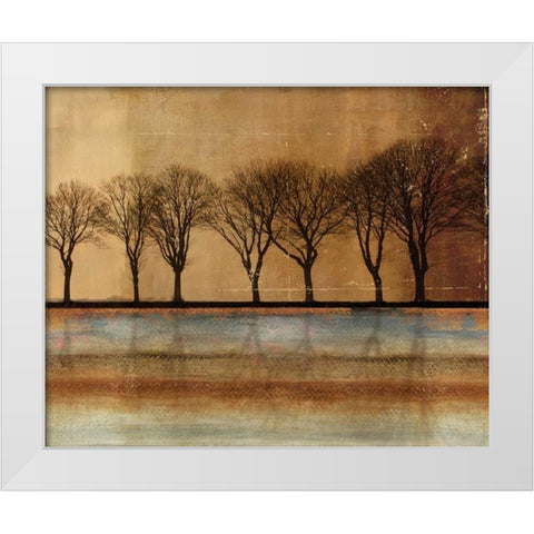 In a Row White Modern Wood Framed Art Print by PI Studio