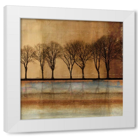 In A Row White Modern Wood Framed Art Print by PI Studio