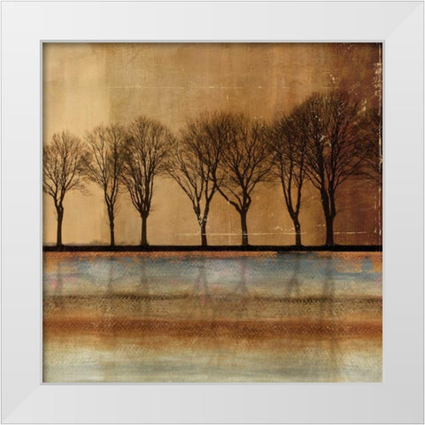 In A Row White Modern Wood Framed Art Print by PI Studio