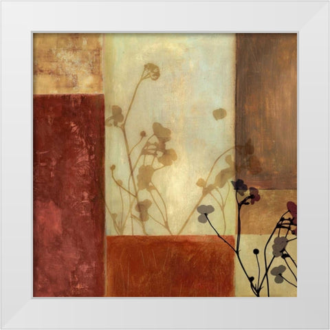 Raku White Modern Wood Framed Art Print by PI Studio