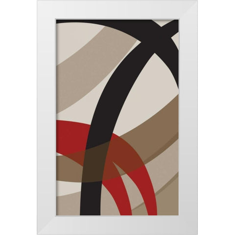 Loose I White Modern Wood Framed Art Print by PI Studio