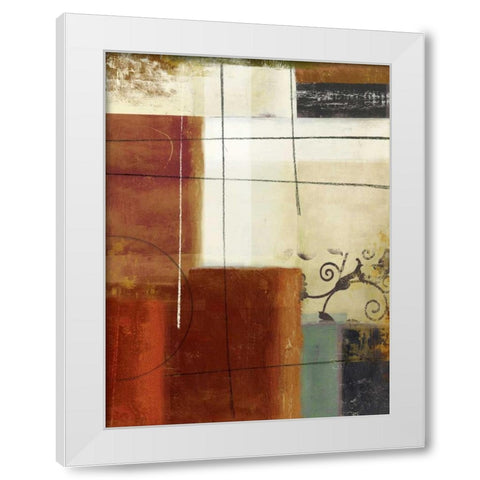 Interlocked II White Modern Wood Framed Art Print by PI Studio