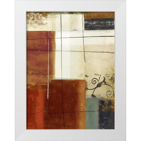 Interlocked II White Modern Wood Framed Art Print by PI Studio