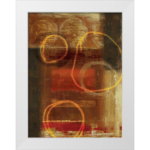 Interlocked III White Modern Wood Framed Art Print by PI Studio