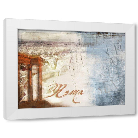 Roma White Modern Wood Framed Art Print by PI Studio