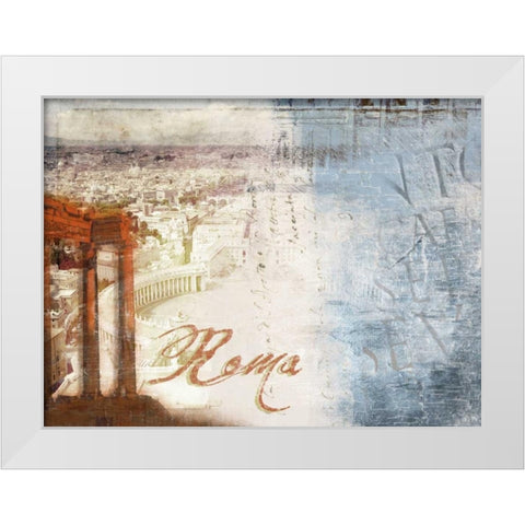 Roma White Modern Wood Framed Art Print by PI Studio