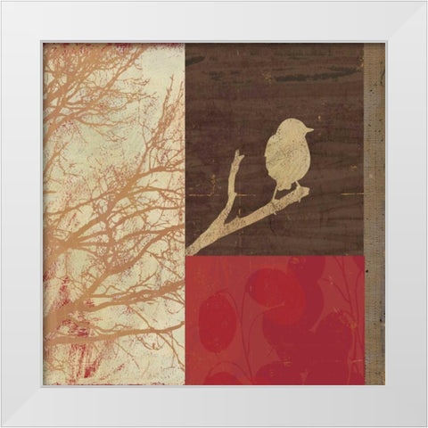 Perched White Modern Wood Framed Art Print by PI Studio