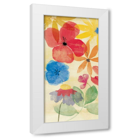 Field Floral I White Modern Wood Framed Art Print by PI Studio