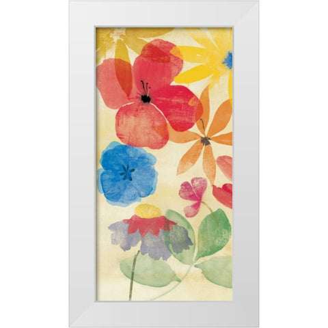 Field Floral I White Modern Wood Framed Art Print by PI Studio