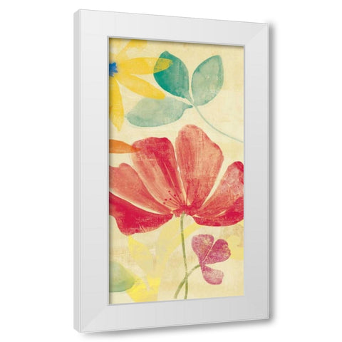 Field Floral II White Modern Wood Framed Art Print by PI Studio