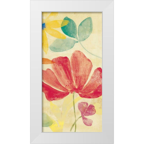 Field Floral II White Modern Wood Framed Art Print by PI Studio