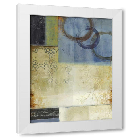 Composition in Blue I White Modern Wood Framed Art Print by PI Studio