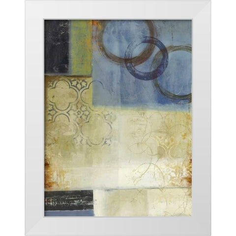 Composition in Blue I White Modern Wood Framed Art Print by PI Studio