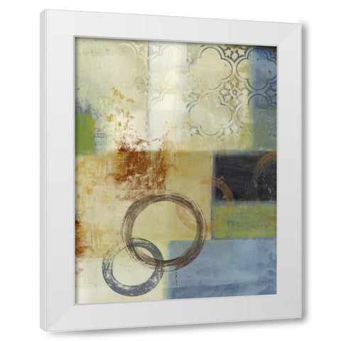 Composition in Blue II White Modern Wood Framed Art Print by PI Studio