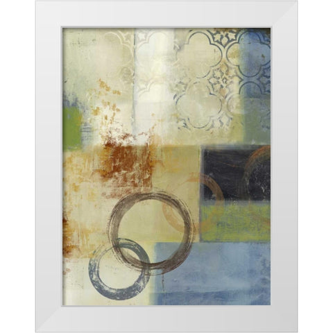 Composition in Blue II White Modern Wood Framed Art Print by PI Studio