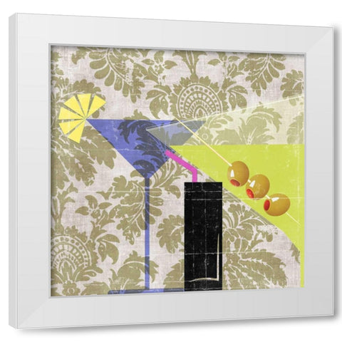 Cocktail I  White Modern Wood Framed Art Print by PI Studio