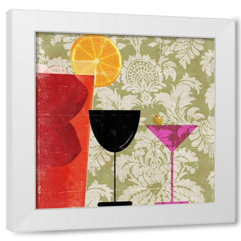 Cocktail II White Modern Wood Framed Art Print by PI Studio