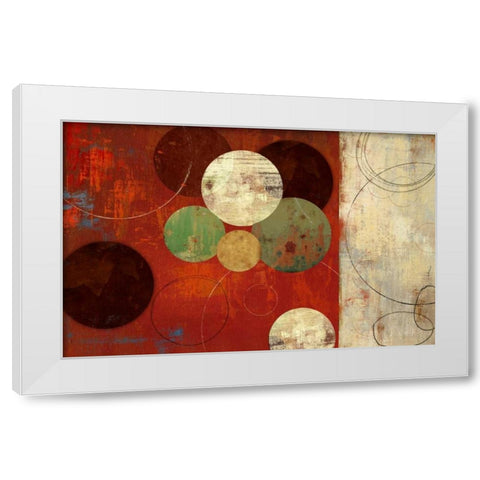 Round and Round White Modern Wood Framed Art Print by PI Studio