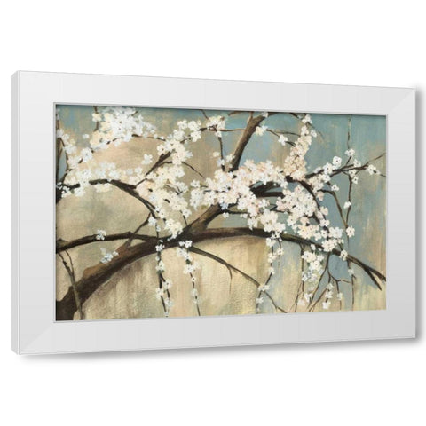 Osaka White Modern Wood Framed Art Print by PI Studio