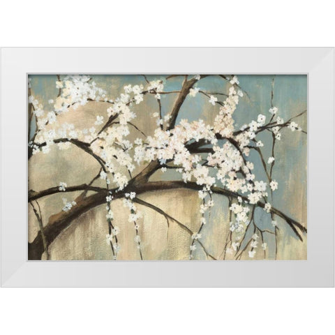 Osaka White Modern Wood Framed Art Print by PI Studio