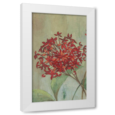 Summer Flowers I White Modern Wood Framed Art Print by PI Studio