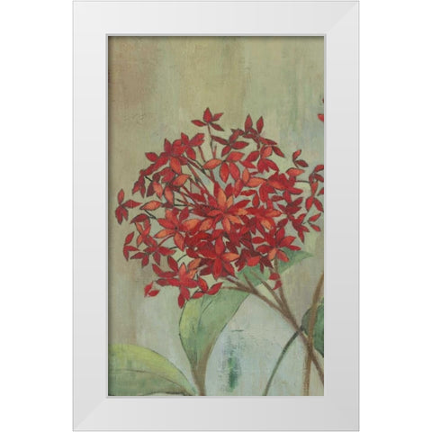 Summer Flowers I White Modern Wood Framed Art Print by PI Studio