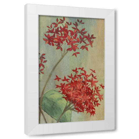 Summer Flowers II White Modern Wood Framed Art Print by PI Studio