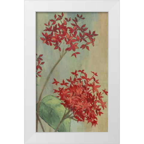 Summer Flowers II White Modern Wood Framed Art Print by PI Studio