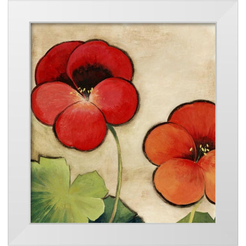 Tropical Brights White Modern Wood Framed Art Print by PI Studio