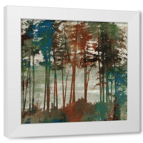 Spruce Woods White Modern Wood Framed Art Print by PI Studio