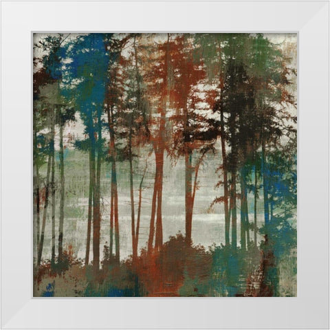 Spruce Woods White Modern Wood Framed Art Print by PI Studio