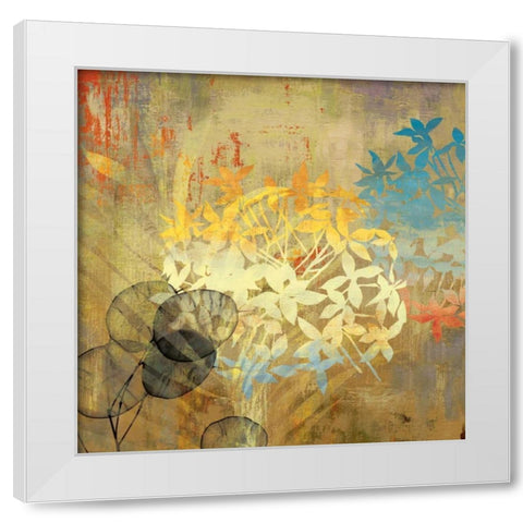 Wildflowers White Modern Wood Framed Art Print by PI Studio