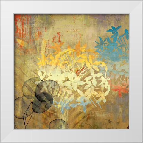 Wildflowers White Modern Wood Framed Art Print by PI Studio