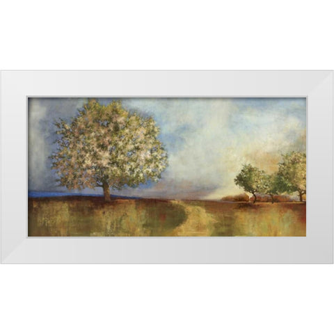 Apple Orchard White Modern Wood Framed Art Print by PI Studio