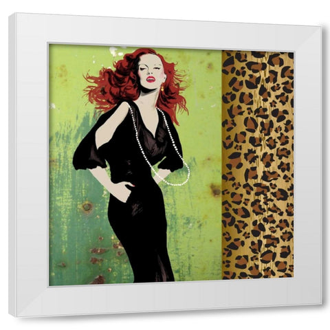 Vixen White Modern Wood Framed Art Print by PI Studio