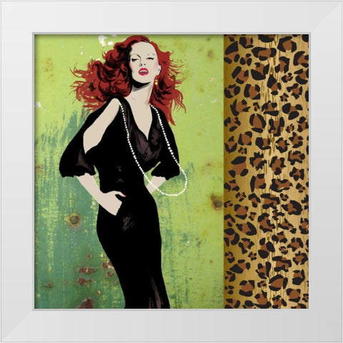 Vixen White Modern Wood Framed Art Print by PI Studio