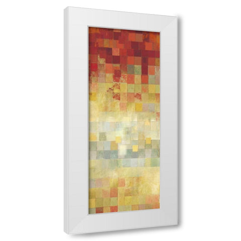 Faceted White Modern Wood Framed Art Print by PI Studio