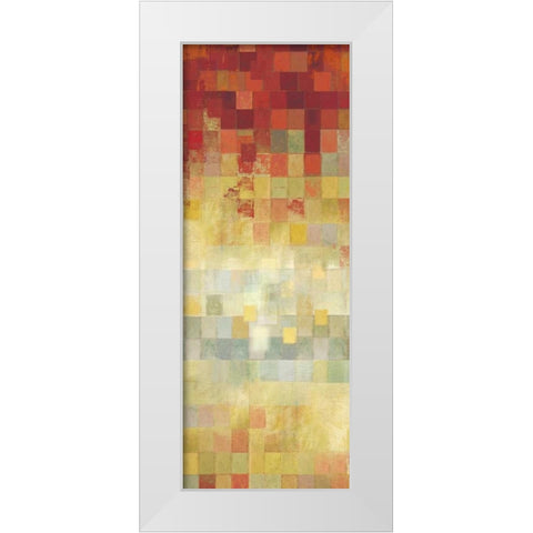 Faceted White Modern Wood Framed Art Print by PI Studio